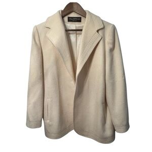 Vintage Dillards Wool Blend Women's Cream Jacket ILGWU Union Made in US